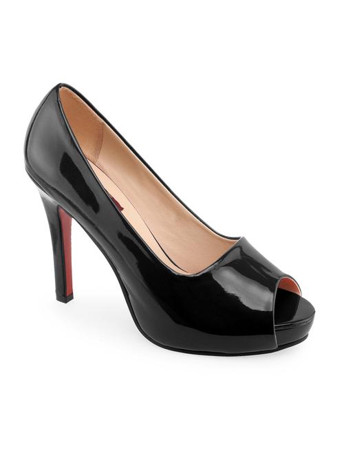 black leatherette sandal - 10348008 - Very Small Image - 1
