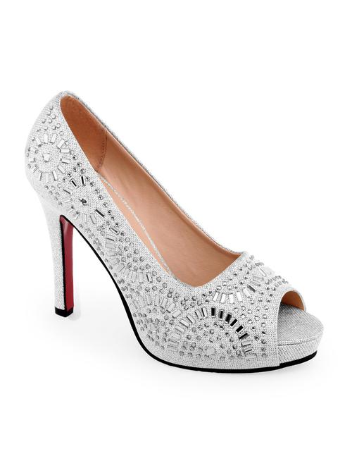 silver leatherette sandal - 10348020 - Very Small Image - 1