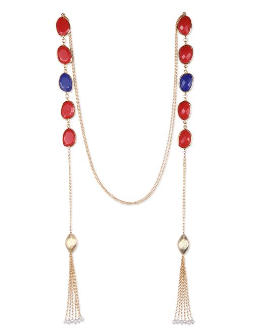 creative chains red coral and lapis resin lariat - 1035401 - Very Small Image - 1