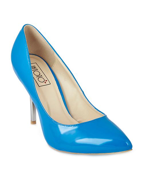blue leatherette pumps - 10354776 - Very Small Image - 1