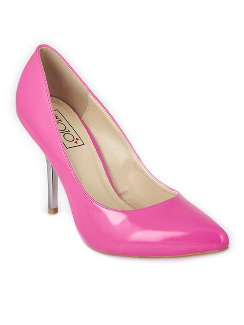 pink leatherette pumps - 10354777 - Very Small Image - 1