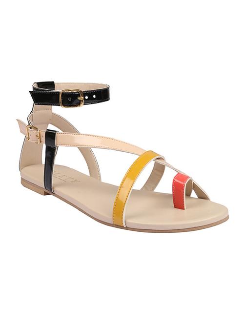 multi colored leatherette sandals - 10355550 - Very Small Image - 1
