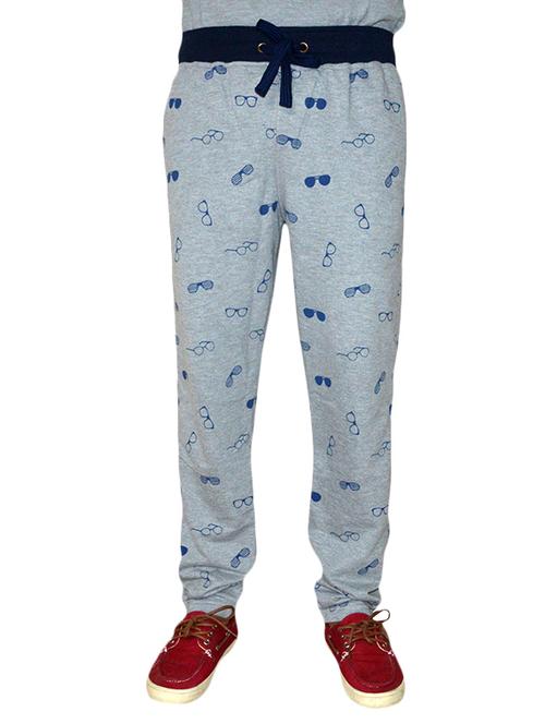 grey cotton full length track pant - 10359097 - Very Small Image - 1