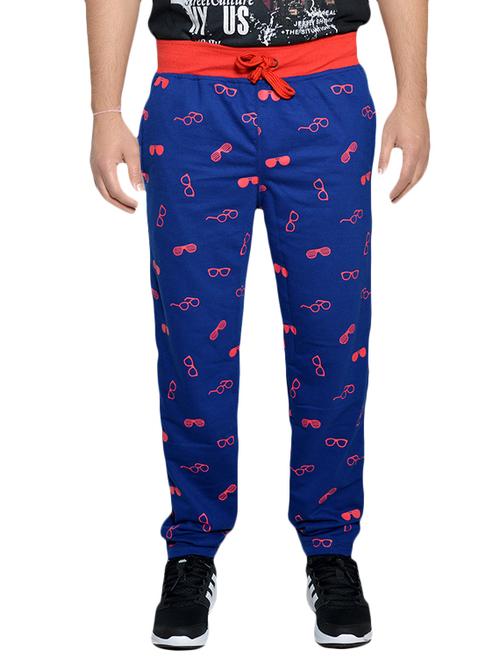 blue cotton full length track pant - 10359102 - Very Small Image - 1