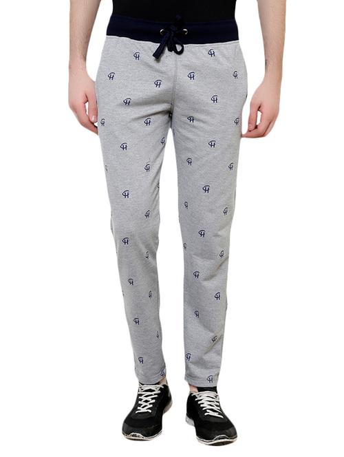 grey cotton full length track pant - 10359111 - Very Small Image - 1