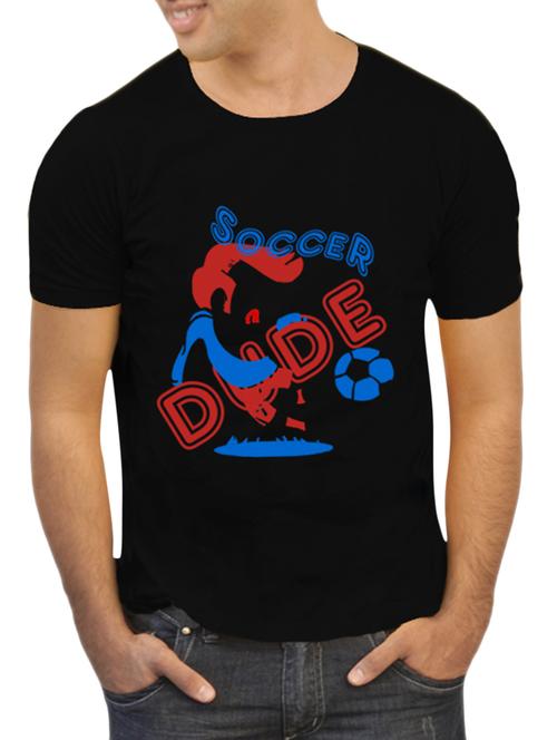 black colored cotton printed t- shirt - 10361965 - Very Small Image - 1