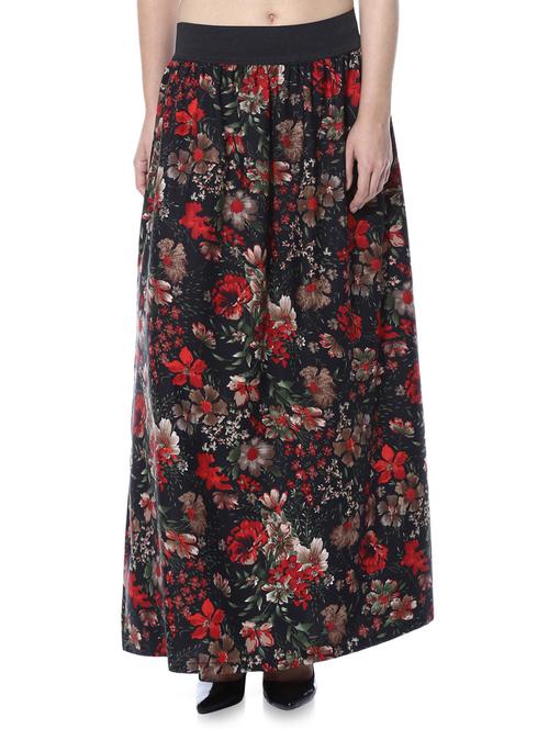 black, multi crepe skater skirts - 10362637 - Very Small Image - 1