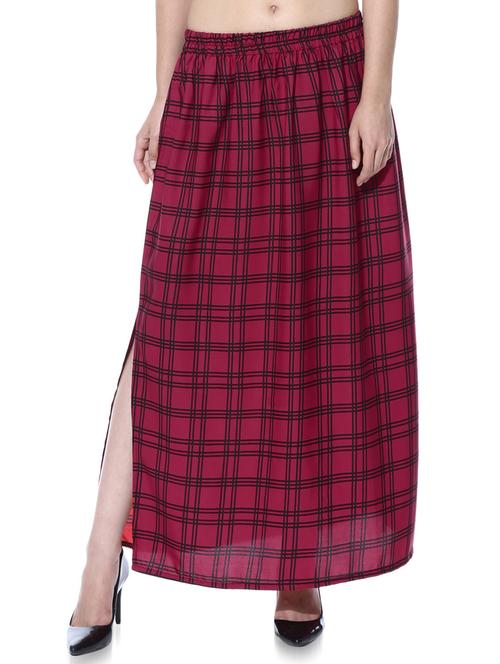 multi colored crepe skater skirts - 10362644 - Very Small Image - 1