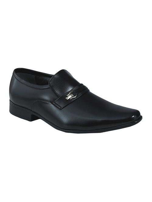 black leatherette slip ons - 10363151 - Very Small Image - 1