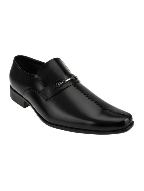 black leatherette slip ons - 10363153 - Very Small Image - 1