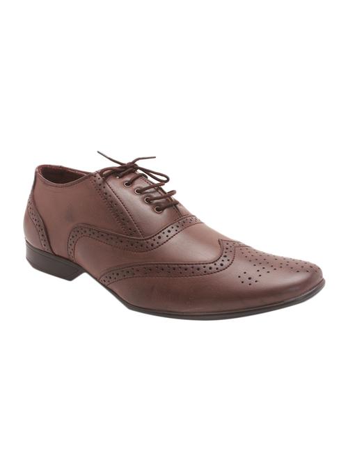 brown leatherette formal shoes - 10363183 - Very Small Image - 1