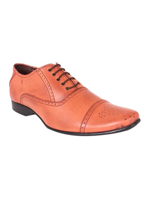 brown leatherette formal shoes - 10363187 - Very Small Image - 1