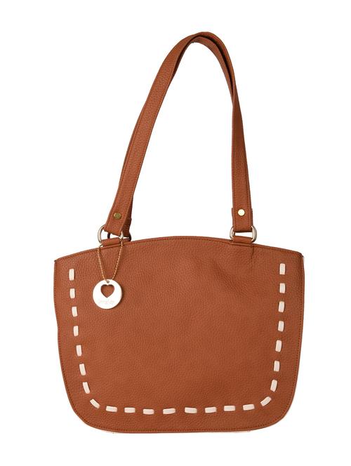 brown leatherite handbag - 10363726 - Very Small Image - 1