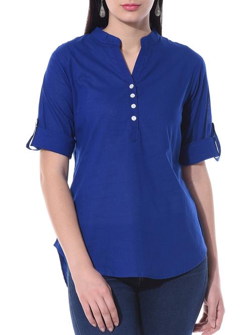 blue cotton top - 10363756 - Very Small Image - 1