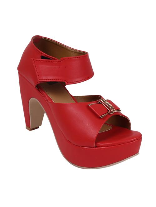 red ankle strap sandals - 10366016 - Very Small Image - 1