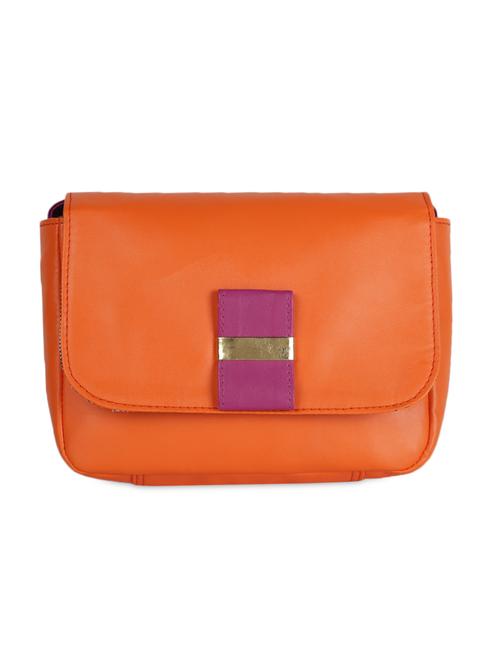 orange colour block sling - 1036620 - Very Small Image - 1