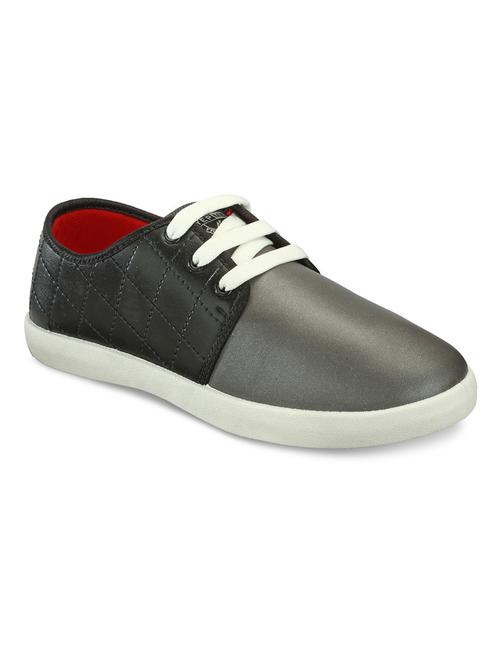 grey leatherette sneaker - 10372968 - Very Small Image - 1