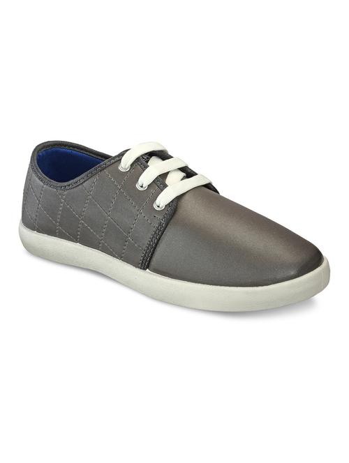 grey leatherette sneakers - 10372969 - Very Small Image - 1