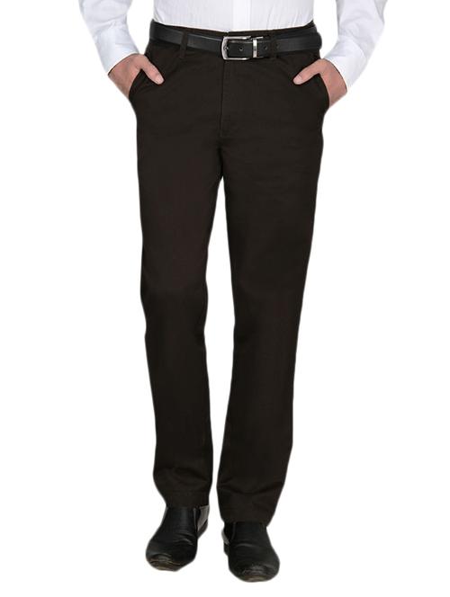 Black color, cotton casual trouser - 10381134 - Very Small Image - 1