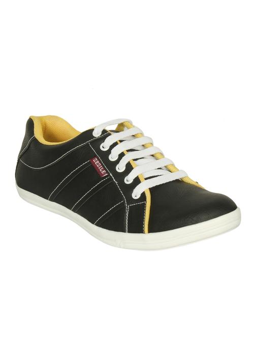 black leatherette sneakers - 10381506 - Very Small Image - 1