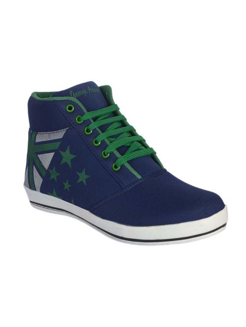 blue leatherette sneakers - 10383224 - Very Small Image - 1