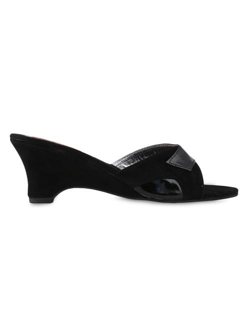 black leatherette wedges - 1038358 - Very Small Image - 1