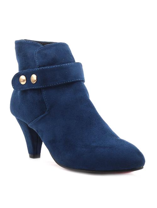navy suede ankle boot - 10387321 - Very Small Image - 1