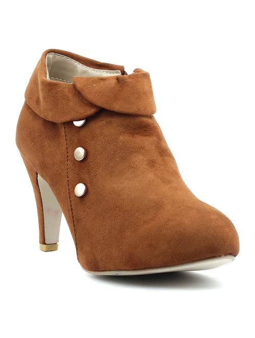 tan leatherette ankle boot - 10387345 - Very Small Image - 1