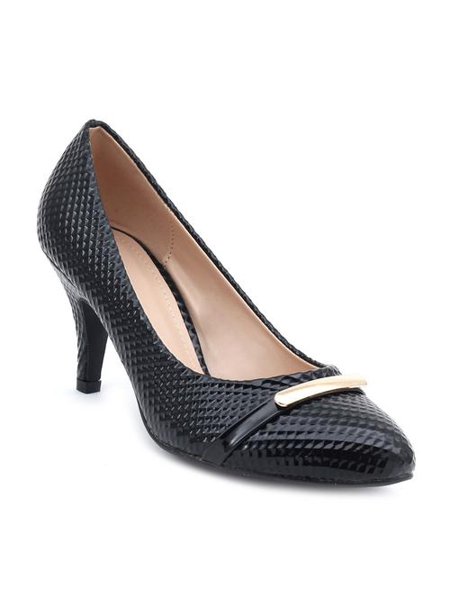 black leatherette pumps - 10387391 - Very Small Image - 1