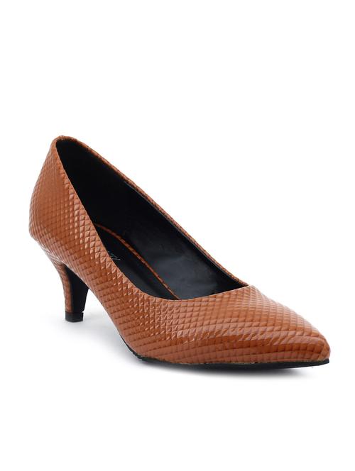 brown fabric slip on pumps - 10387393 - Very Small Image - 1