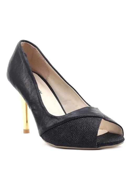 black leatherette closed back sandals - 10387405 - Very Small Image - 1