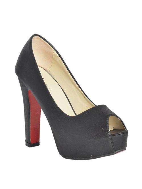 black leatherette closed back sandals - 10387454 - Very Small Image - 1