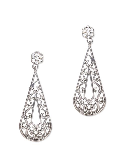 crystal embellished filigree pattern earrings - 1039447 - Very Small Image - 1