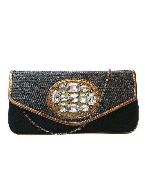 black jute clutch - 10394727 - Very Small Image - 1