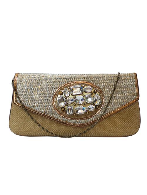 gold jute clutch - 10394728 - Very Small Image - 1