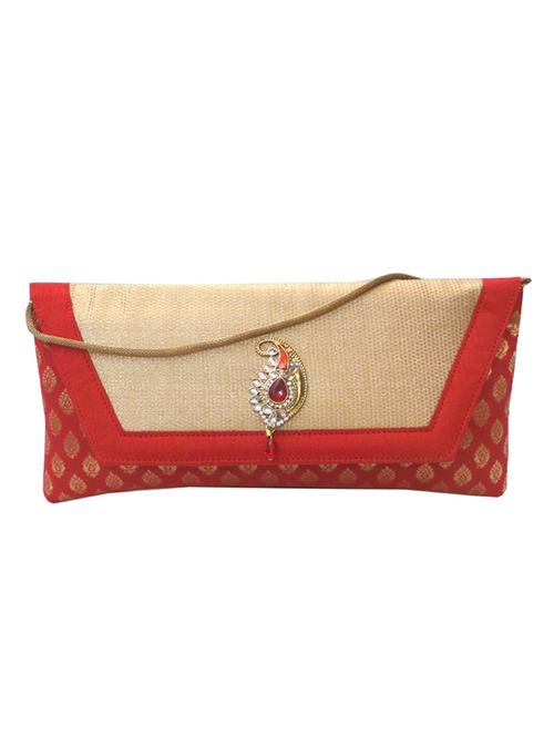 red silk clutch - 10394740 - Very Small Image - 1