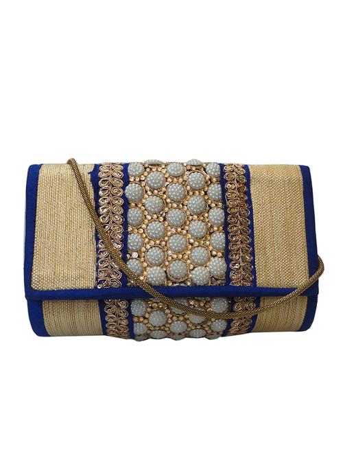 blue silk clutch - 10394742 - Very Small Image - 1
