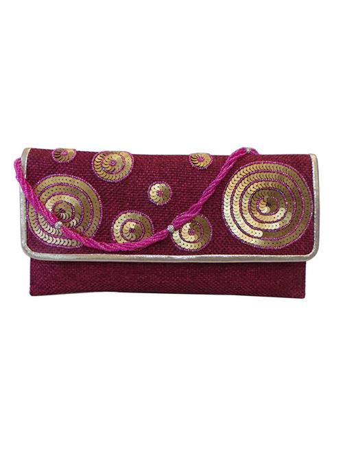 pink jute clutch - 10394774 - Very Small Image - 1