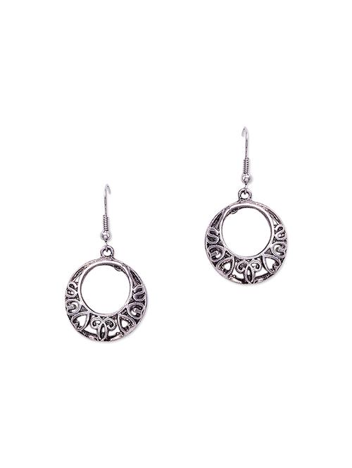 concentric circle cutwork metallic earrings - 1039494 - Very Small Image - 1