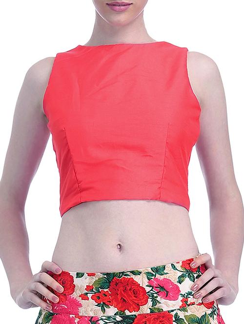 red dupion silk top - 10398767 - Very Small Image - 1