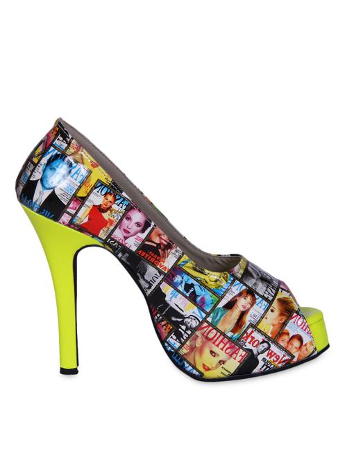 magazine print stilettoes pumps - 1040260 - Very Small Image - 1