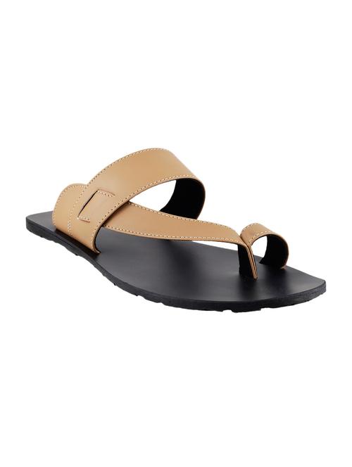 beige leatherette slipper - 10403101 - Very Small Image - 1