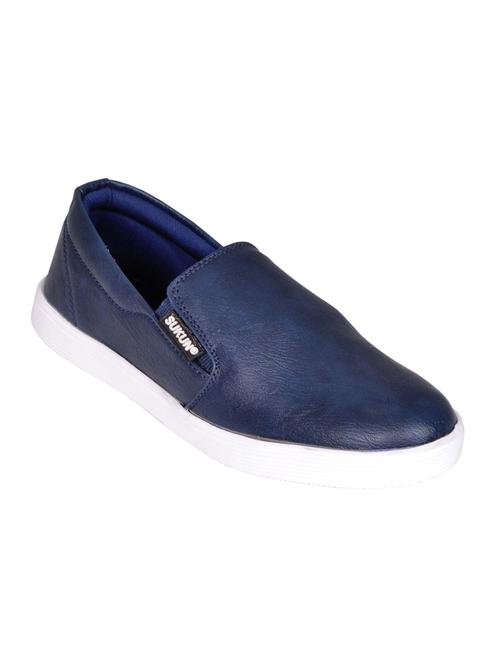 blue leatherette slip on shoe - 10408800 - Very Small Image - 1