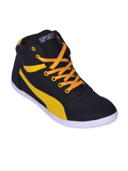 black, yellow canvas sneakers - 10408829 - Very Small Image - 1
