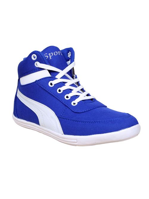 blue, white canvas sneakers - 10408830 - Very Small Image - 1