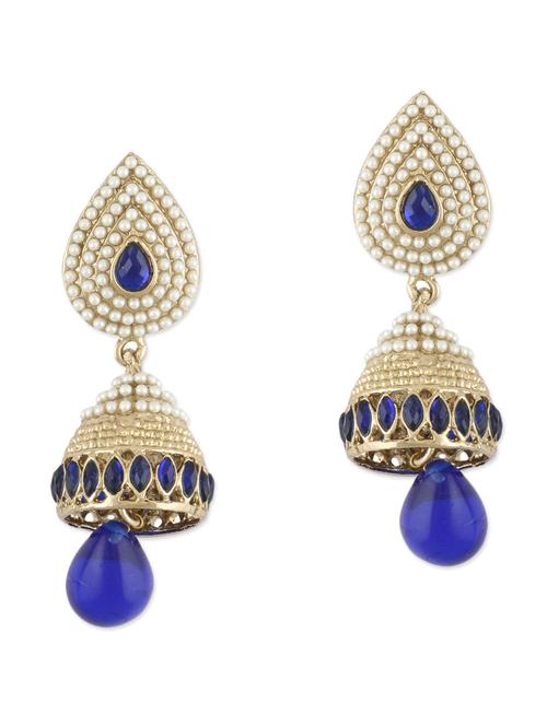 gold traditional jhumkas - 1040944 - Very Small Image - 1