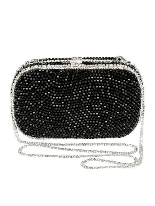black satin clutch - 10413023 - Very Small Image - 1