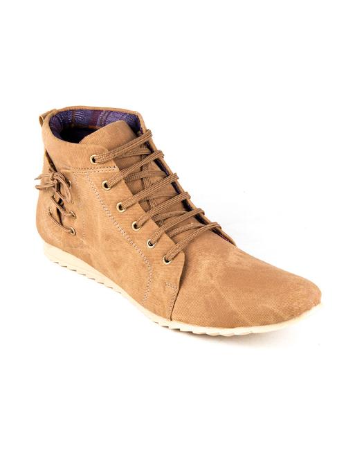 brown canvas low ankle boots - 10413801 - Very Small Image - 1