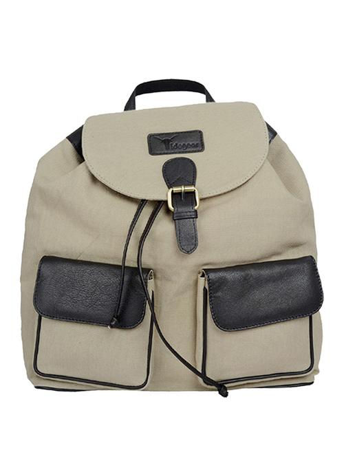 hidegear canvas leather unisex backpack - 10416200 - Very Small Image - 1