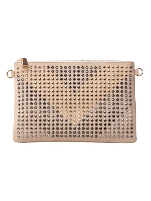beige pu clutch - 10421347 - Very Small Image - 1